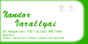 nandor varallyai business card